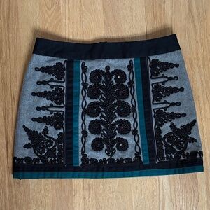 Nanette Lepore  Embroidered Whimsigoth Mini Skirt Size 4